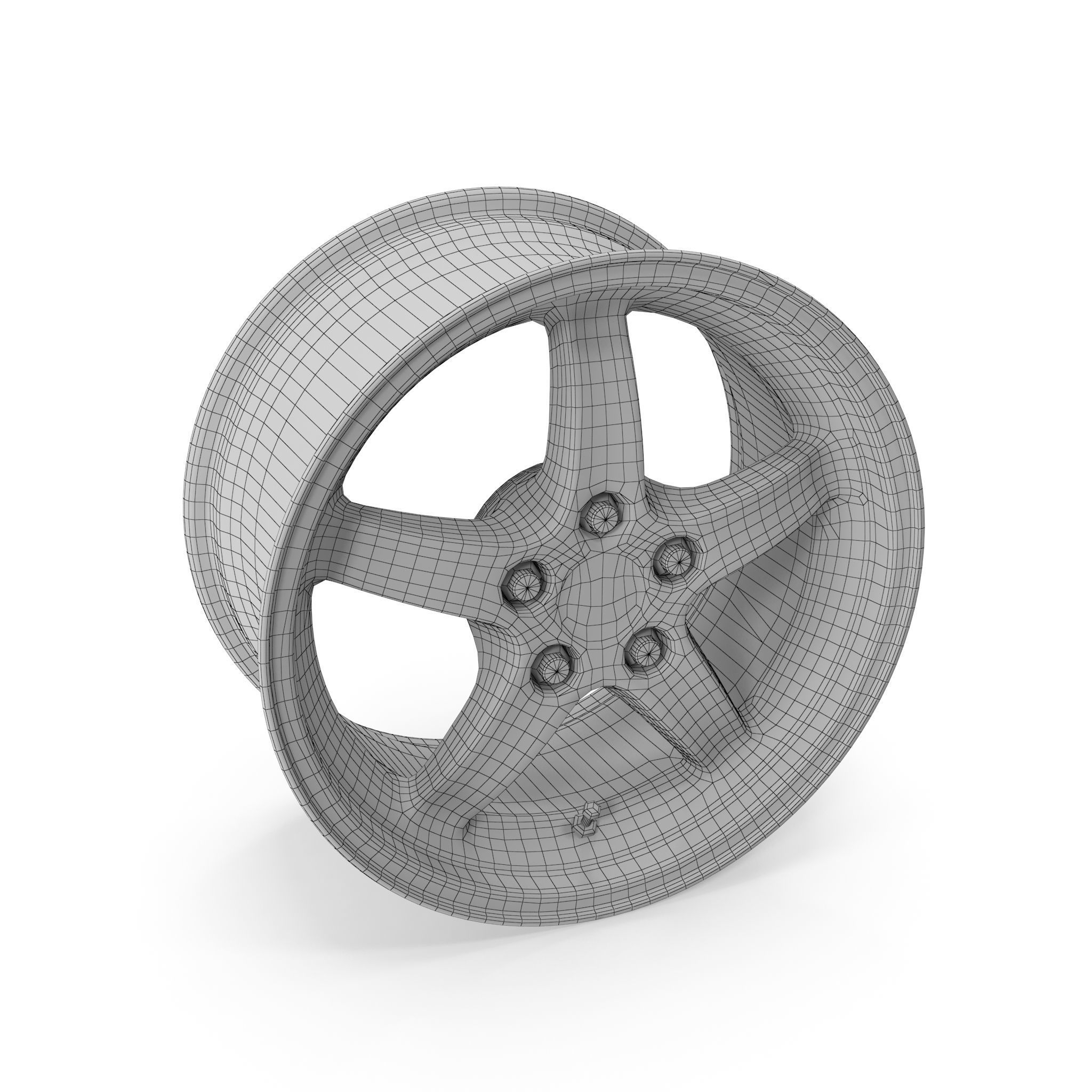 Cobra R 1995 Dished Wheel 17x9 3D model_14