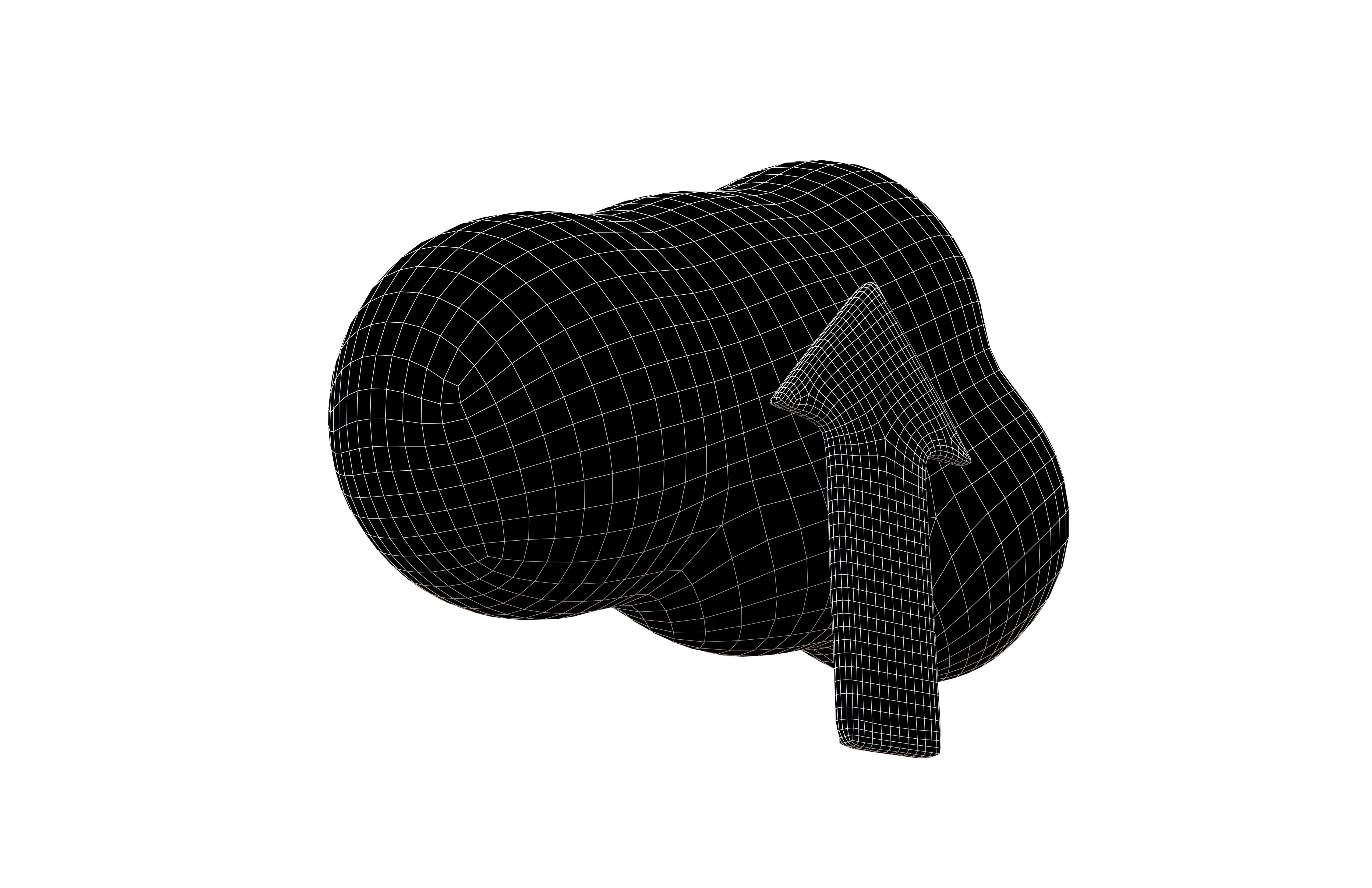 Cloud Upload Icon v1 001 Low-poly 3D model_4