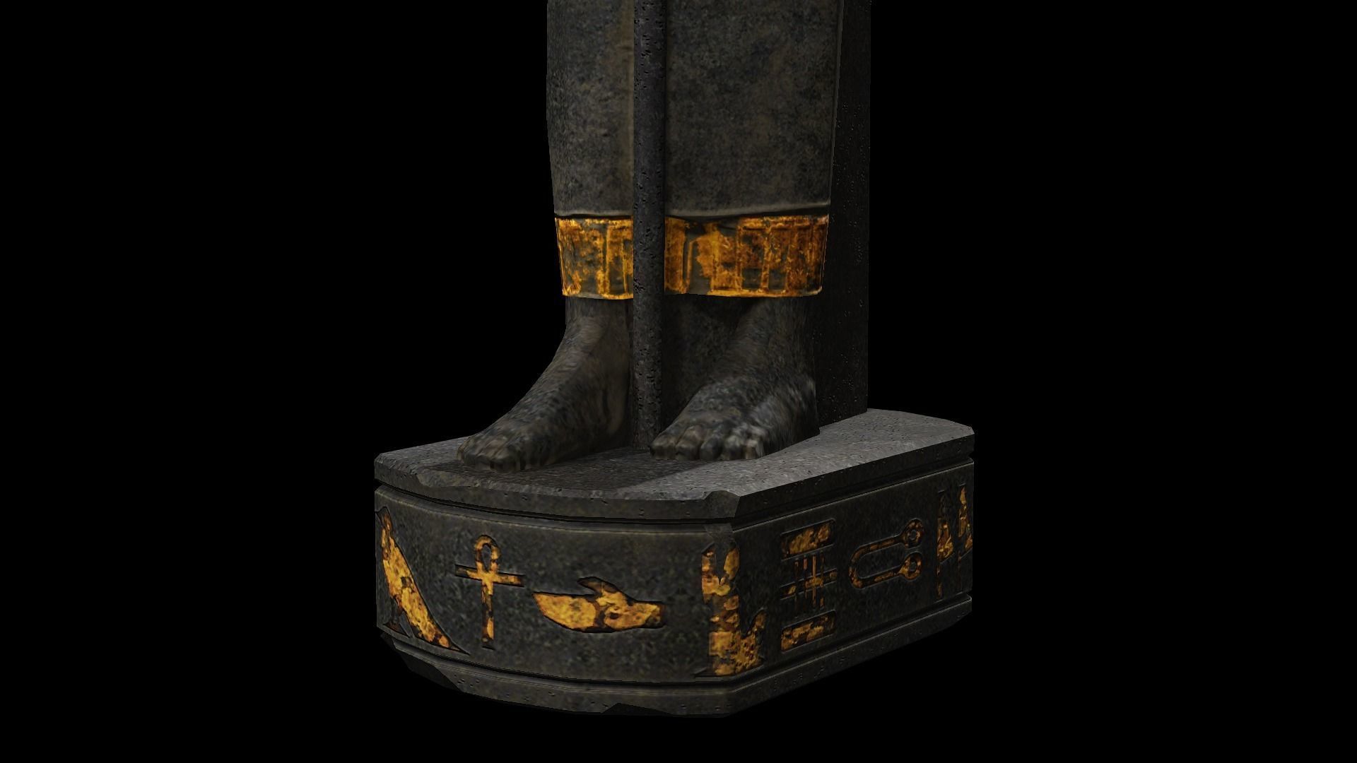 Statue of Bastet Low-poly 3D model_10