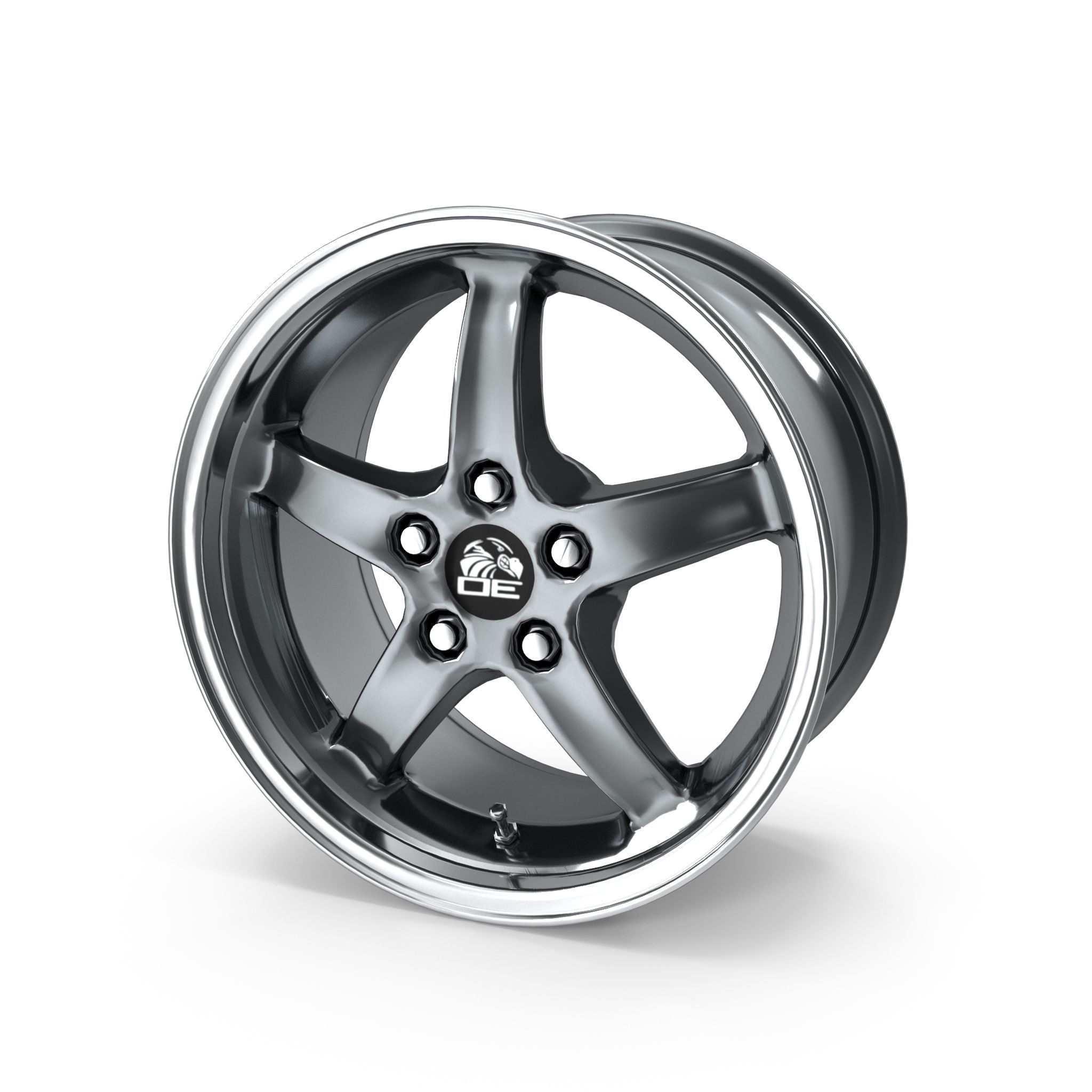 1995 Cobra R Rims Cobra R 1995 Style Wheel 17X9 Silver Dished With Machined Lip 3D model ...