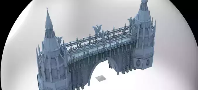 Crystal Snake mountain Bridge 1 3D model