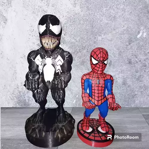 SOPORTE JOYSTICK SPIDERMAN Y VENOM - HOLDER JOYSTICK 3D print model