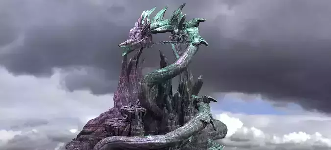 Heman Crystal Snake mountain City Towers  3D model