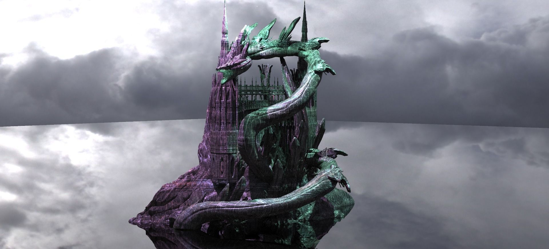  Snake mountain Dark Cobra Mountain  3D model_3