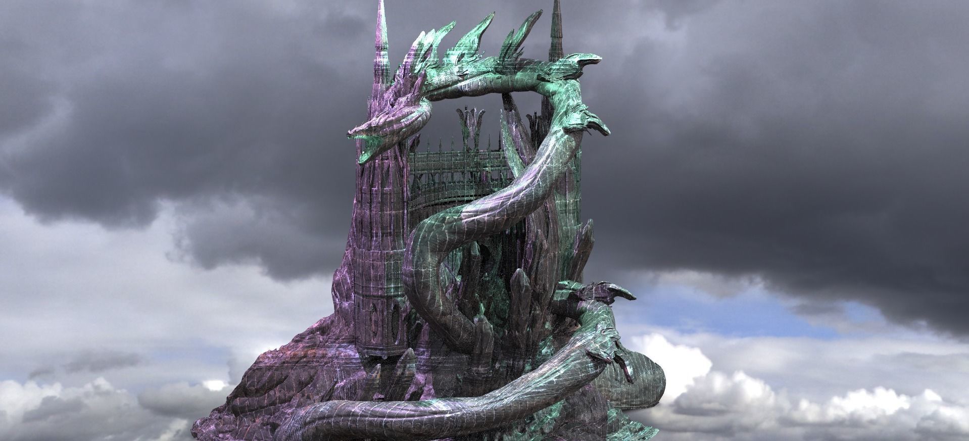  Snake mountain Dark Cobra Mountain  3D model_2