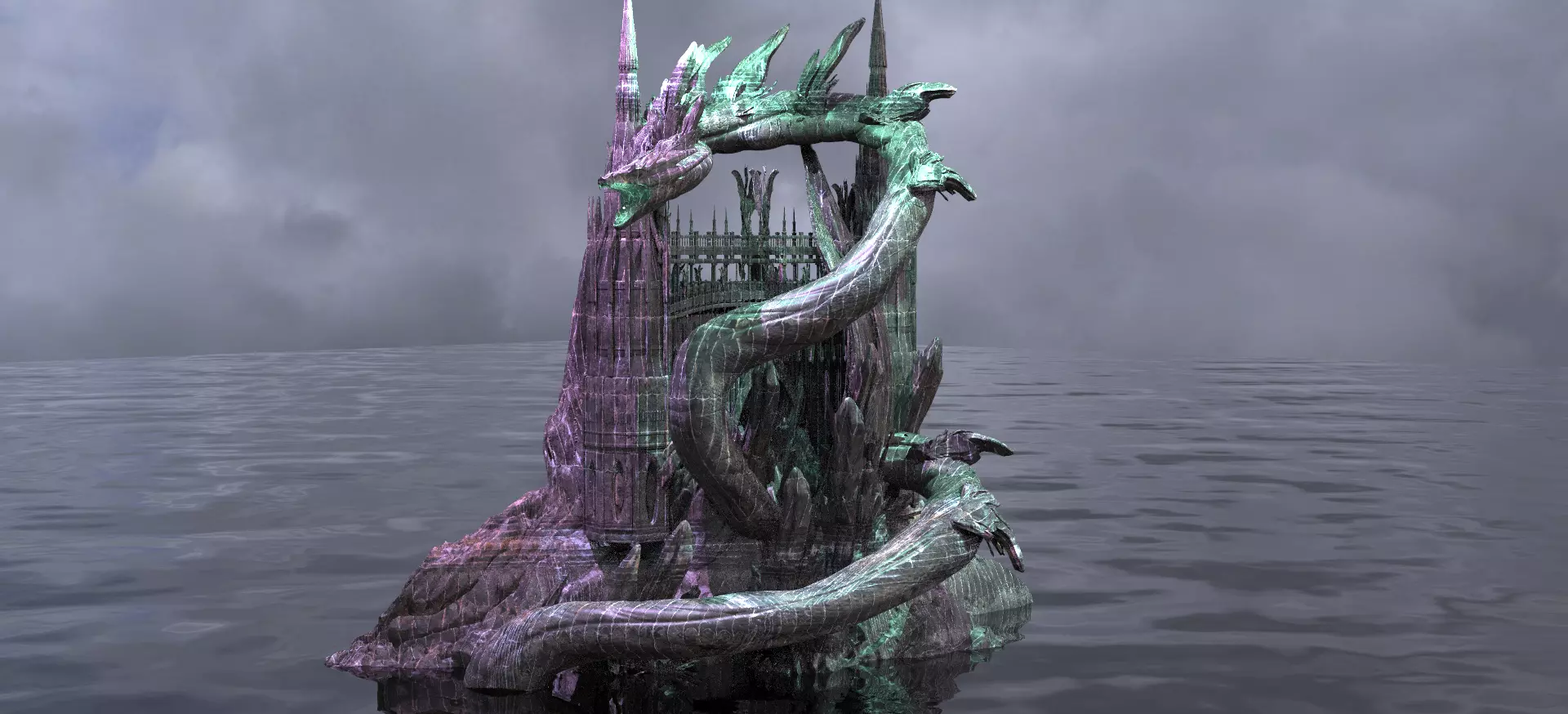  Snake mountain Dark Cobra Mountain  3D model_0