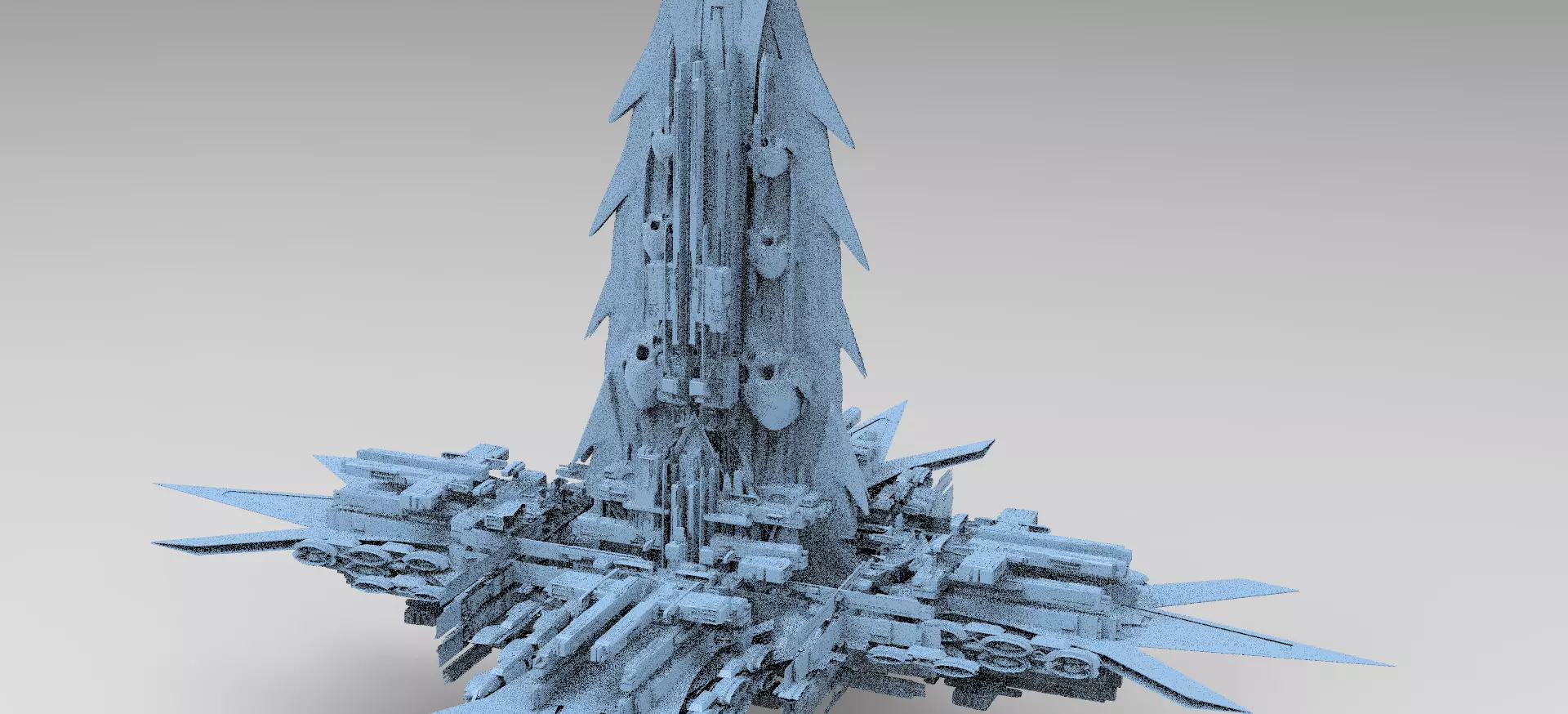 Machine City Scull Towers 1 3D model_0