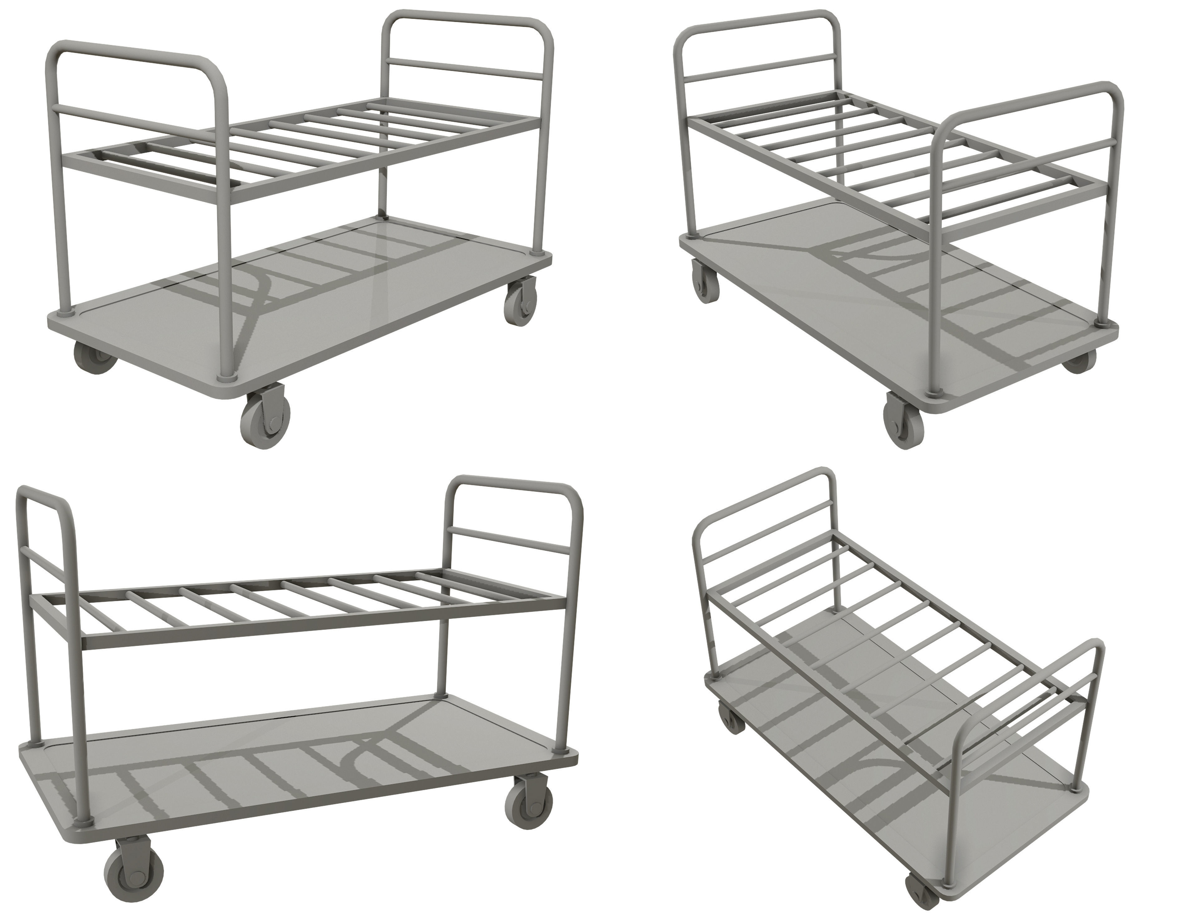 Cart 1 Low-poly 3D model_15