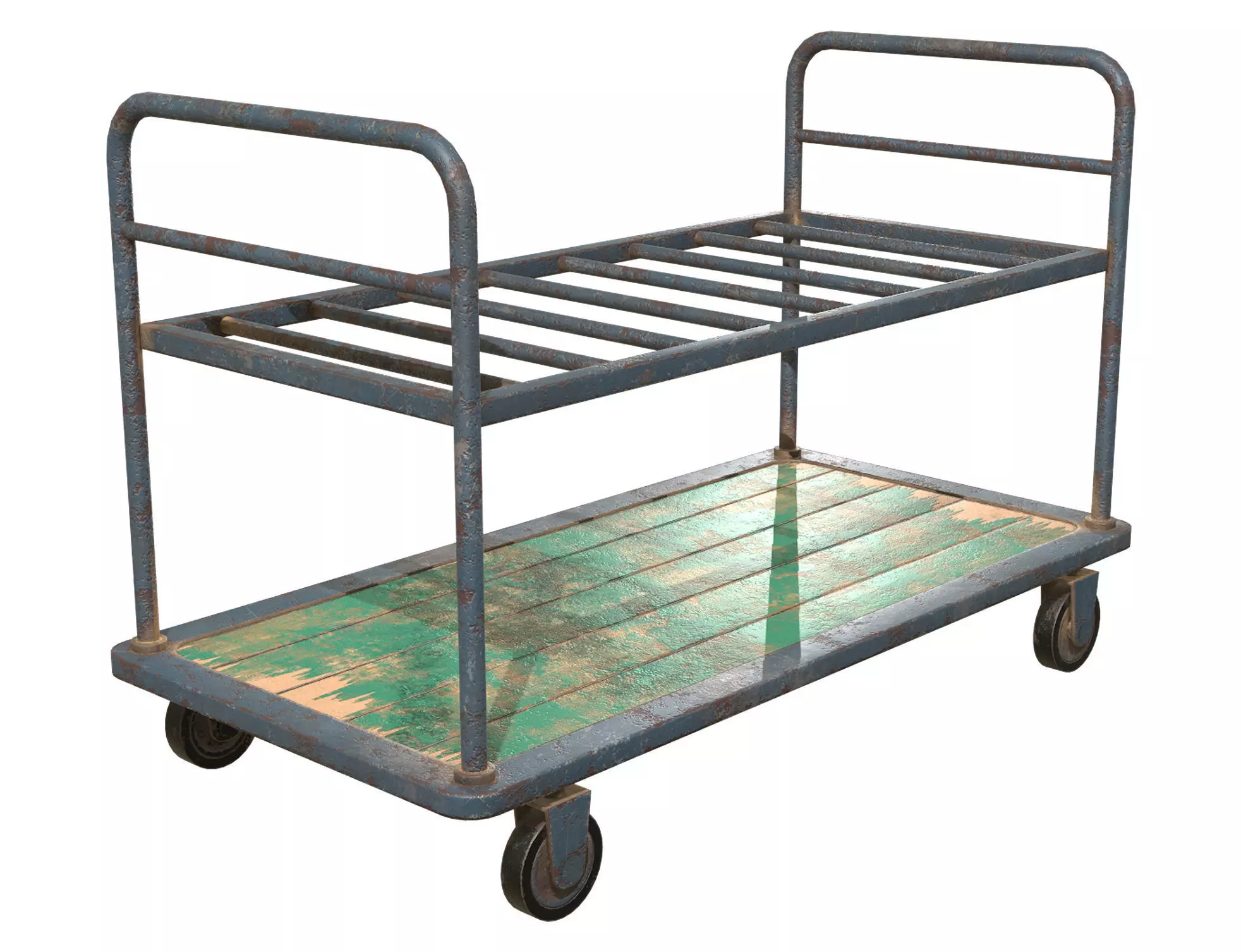 Cart 1 Low-poly 3D model_0