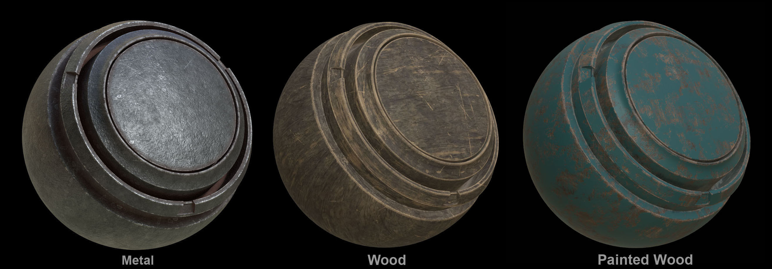 Medieval Chest 1 Low-poly 3D model_17