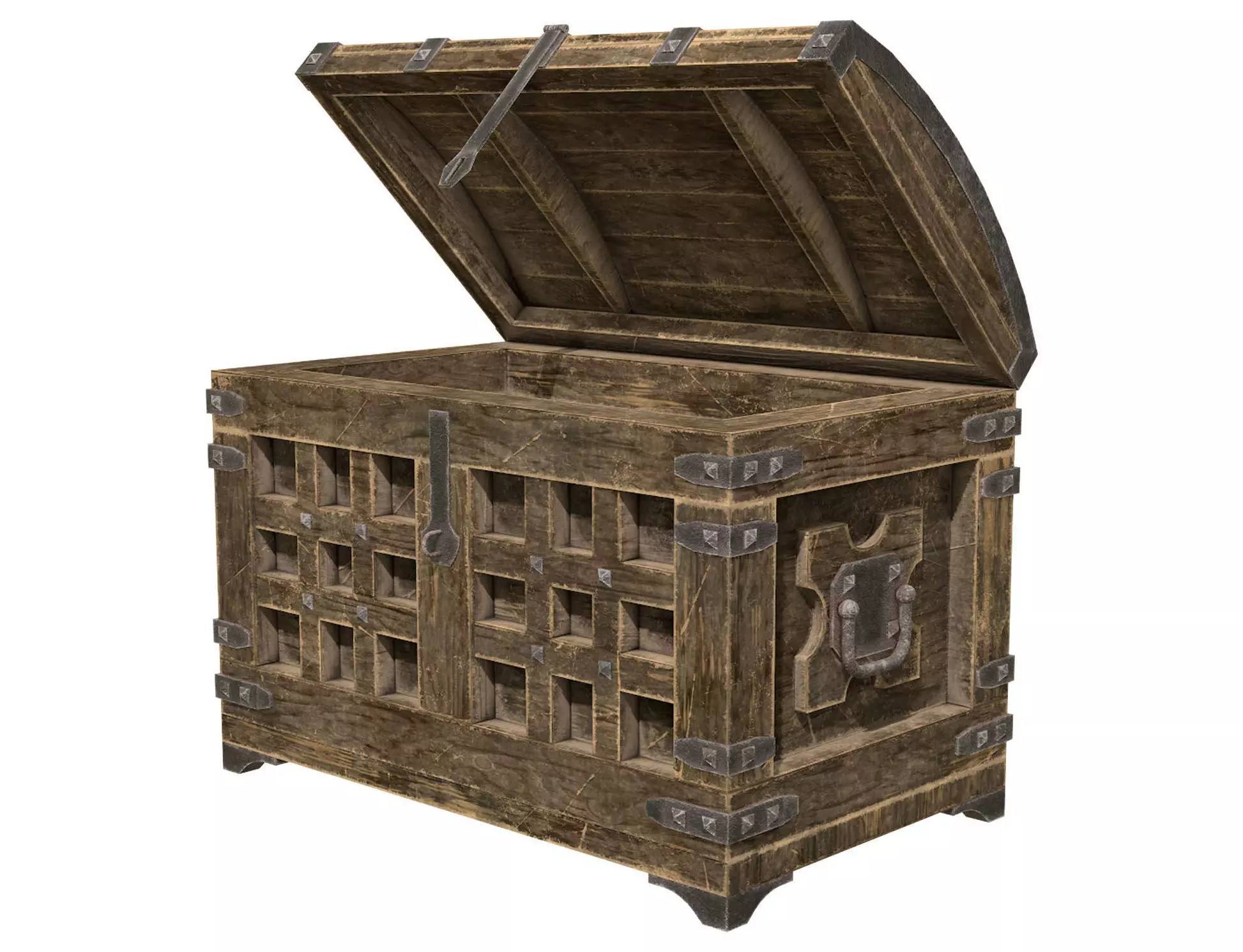 Medieval Chest 1 Low-poly 3D model_0
