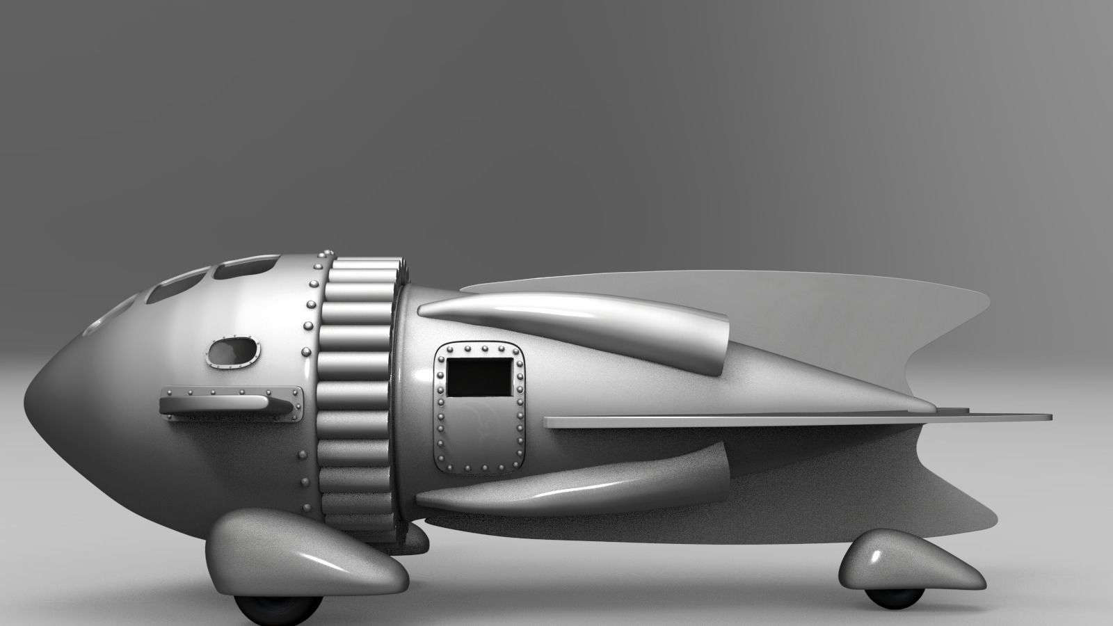DR ZARKOVS ROCKET SHIP FLASH GORDON 1936 3D print model_1