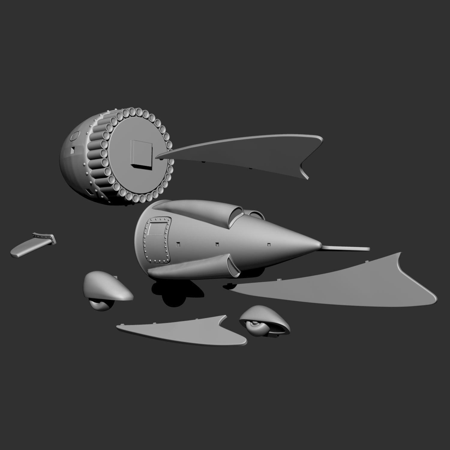 DR ZARKOVS ROCKET SHIP FLASH GORDON 1936 3D print model_2