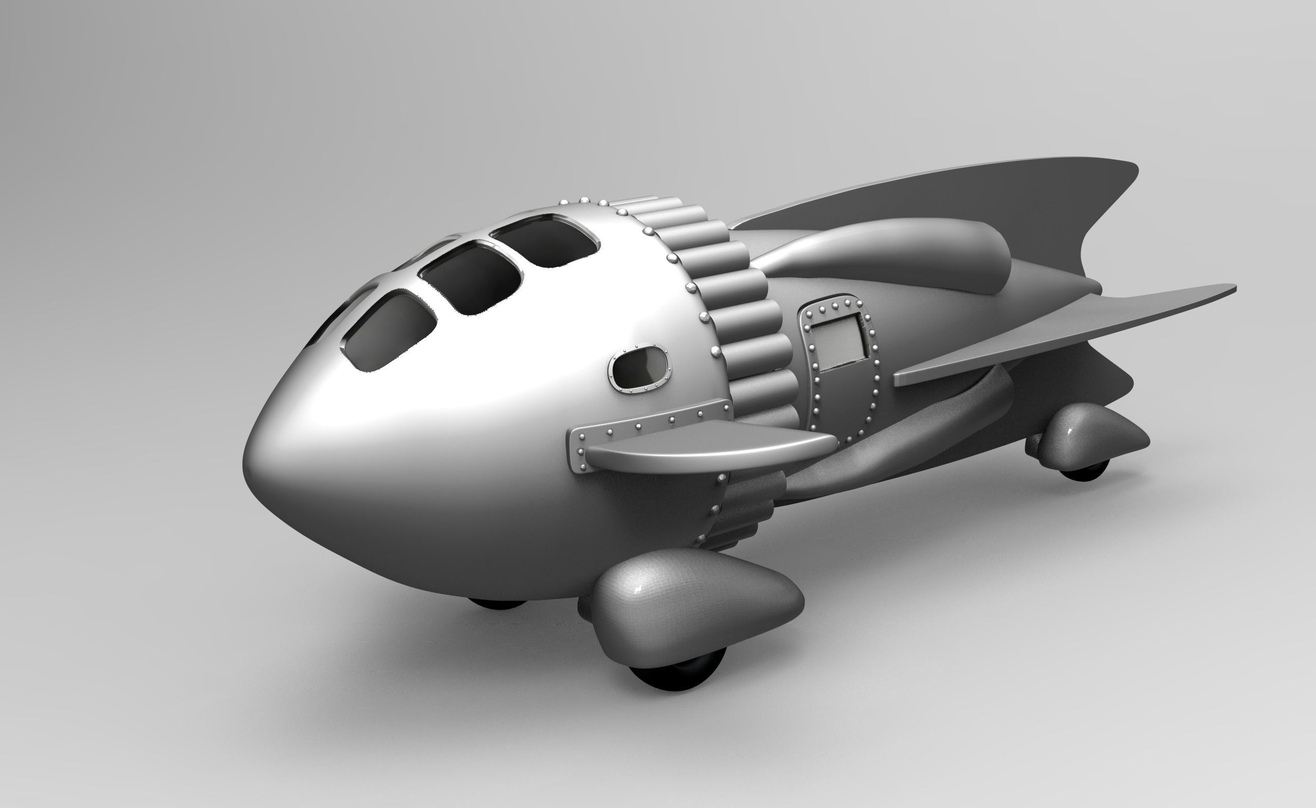 DR ZARKOVS ROCKET SHIP FLASH GORDON 1936 3D print model_5
