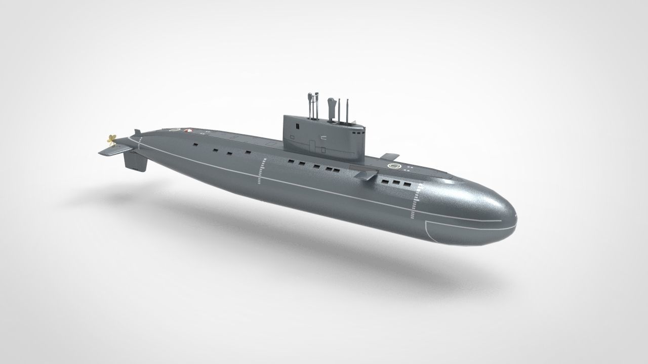 Project 877 Halibut submarine 3D model_2