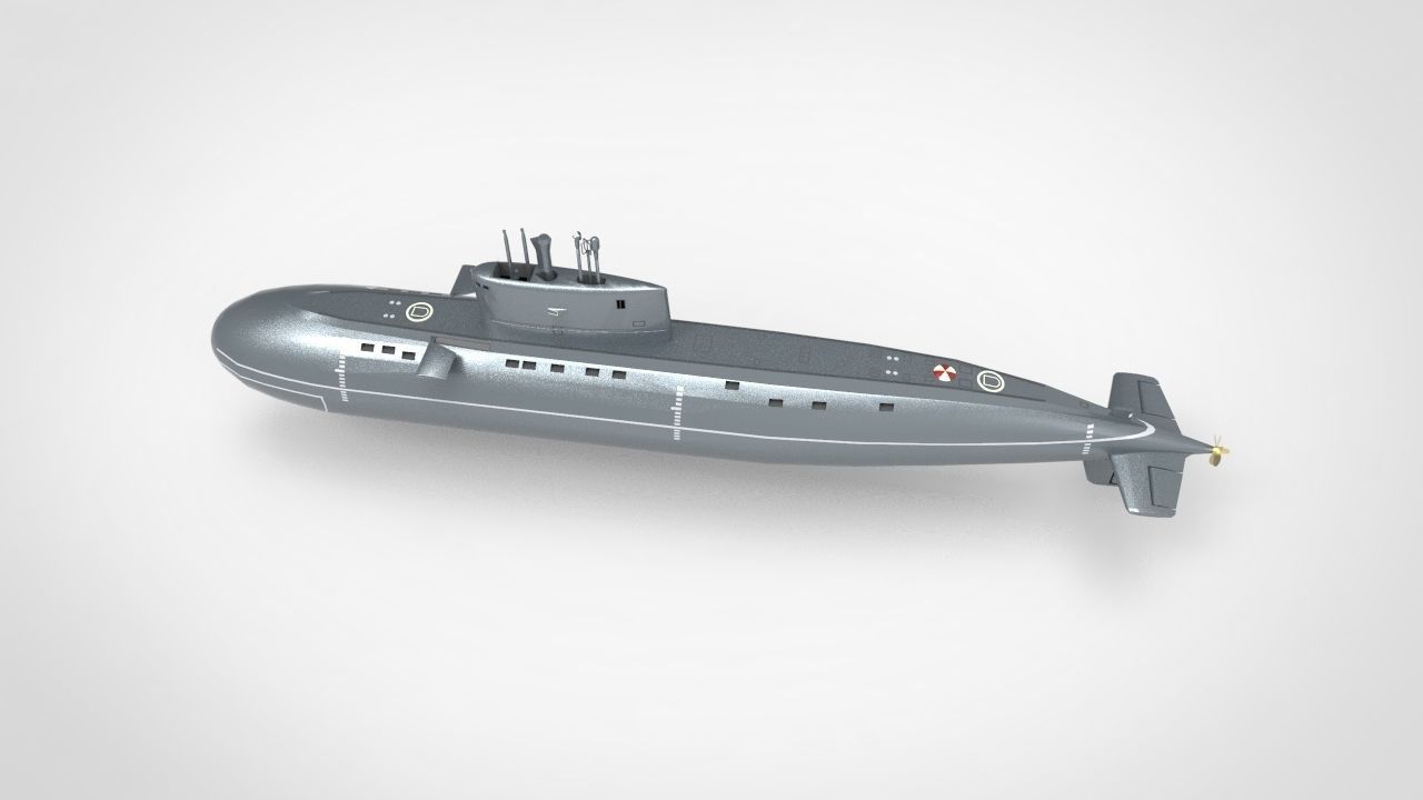 Project 877 Halibut submarine 3D model_1