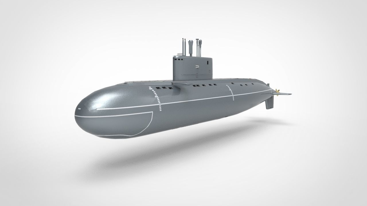 Project 877 Halibut submarine 3D model_4