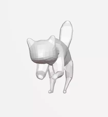 weasel 3d base model rigged Low-poly 3D model