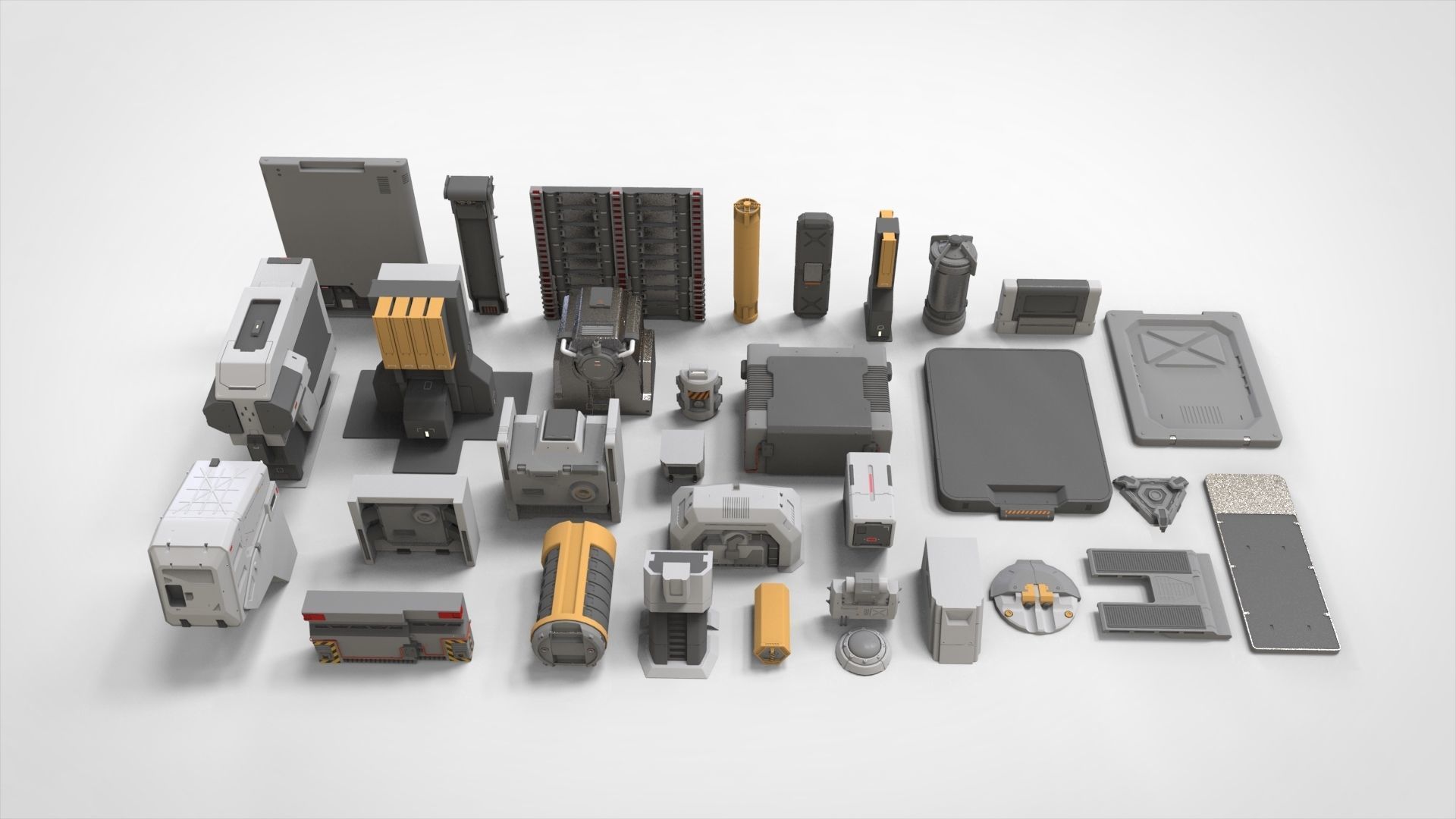 sci-fi Architecture kitbash 44 3D model_2