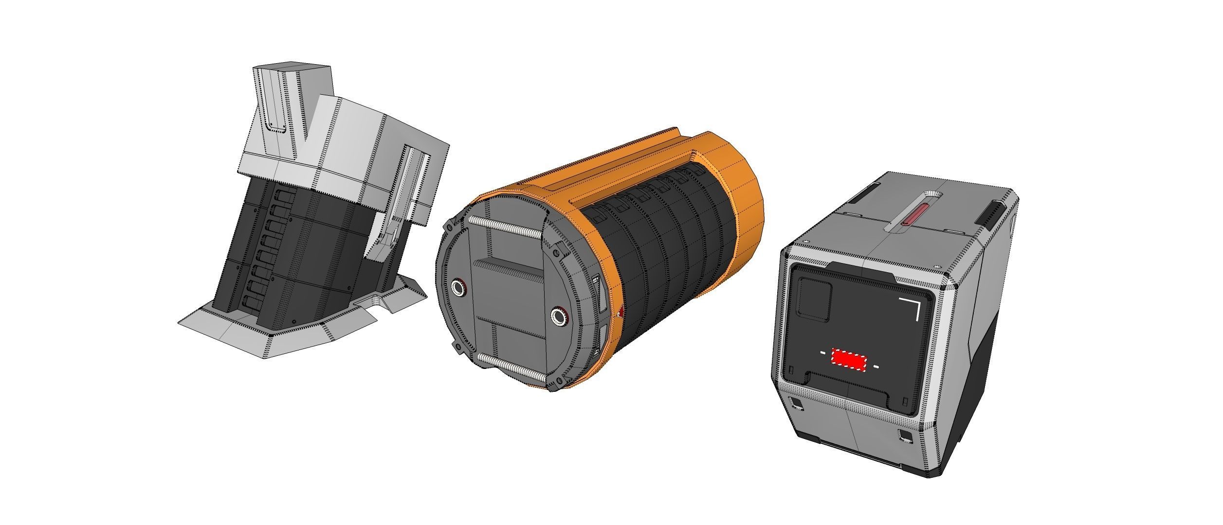 sci-fi Architecture kitbash 44 3D model_18