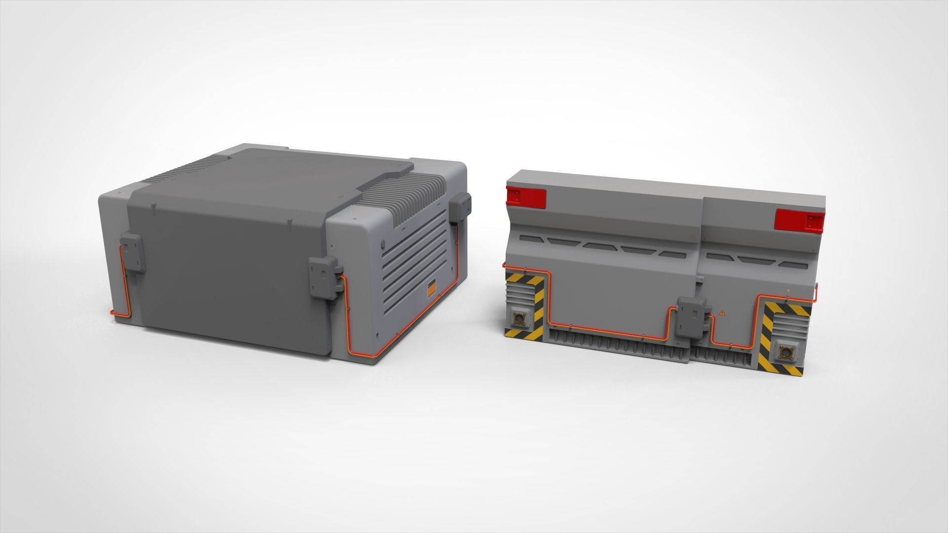 sci-fi Architecture kitbash 44 3D model_9