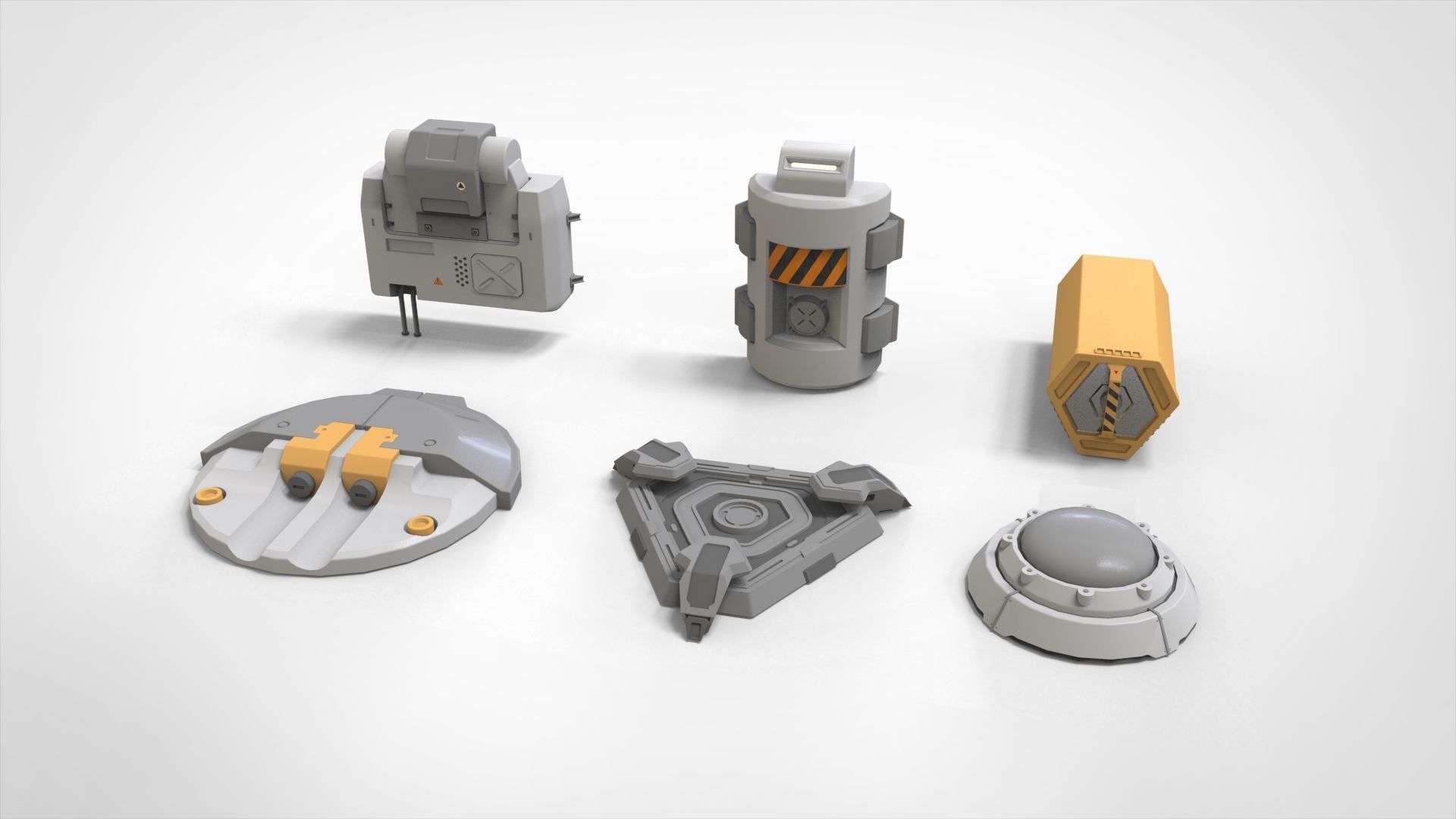 sci-fi Architecture kitbash 44 3D model_7