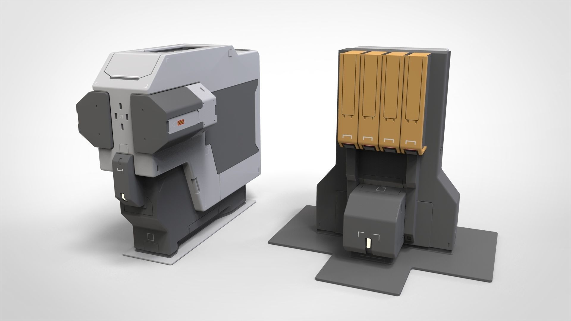 sci-fi Architecture kitbash 44 3D model_5