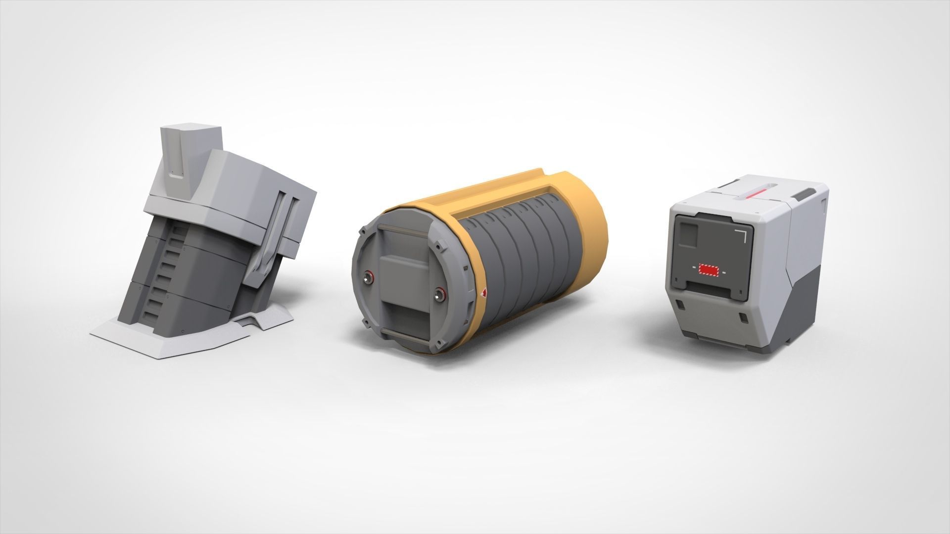 sci-fi Architecture kitbash 44 3D model_8