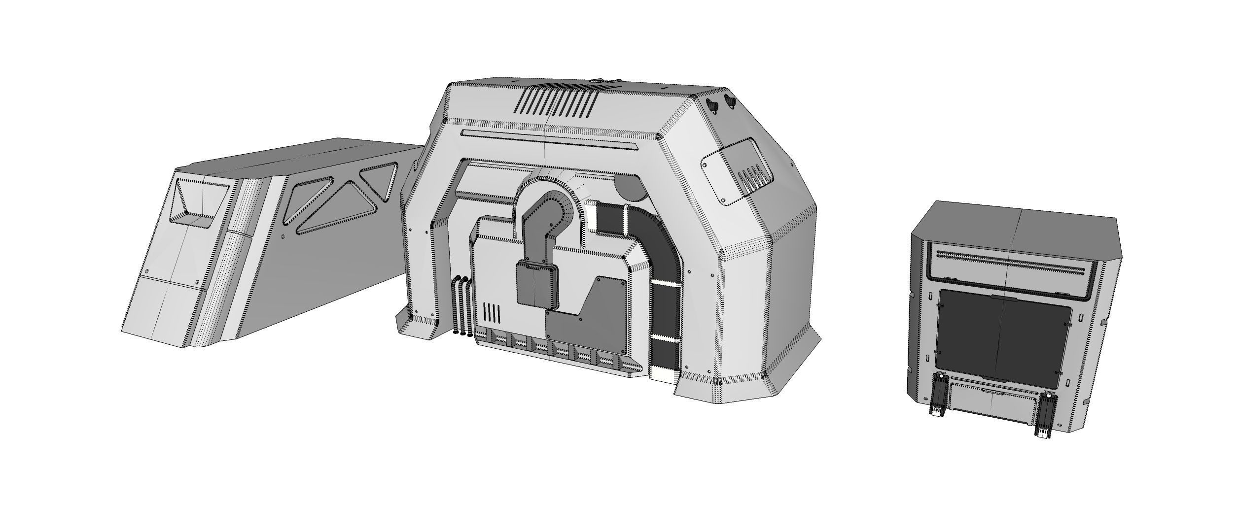 sci-fi Architecture kitbash 44 3D model_20