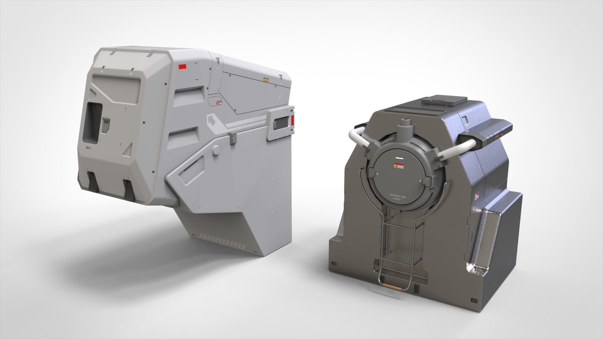 sci-fi Architecture kitbash 44 3D model_3