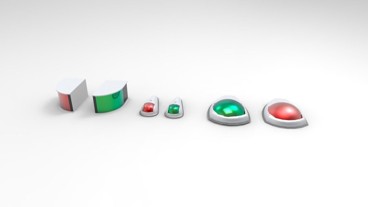 Navigation lights boat 3D model_6