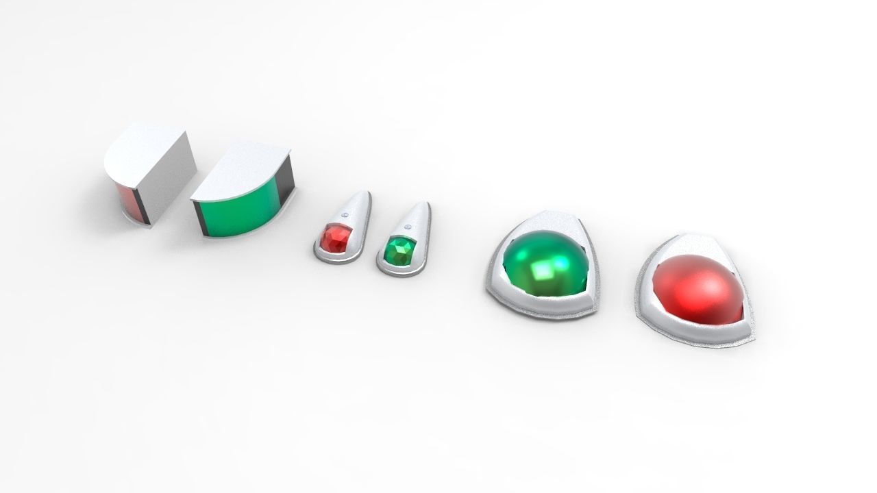 Navigation lights boat 3D model_3