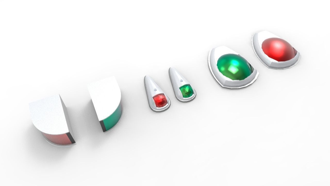 Navigation lights boat 3D model_2