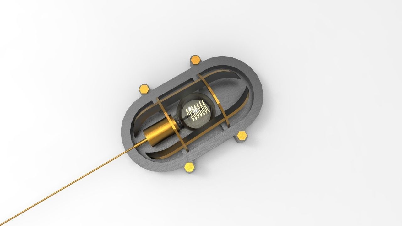 Lamp Navigation on a ships deck 3D model_1