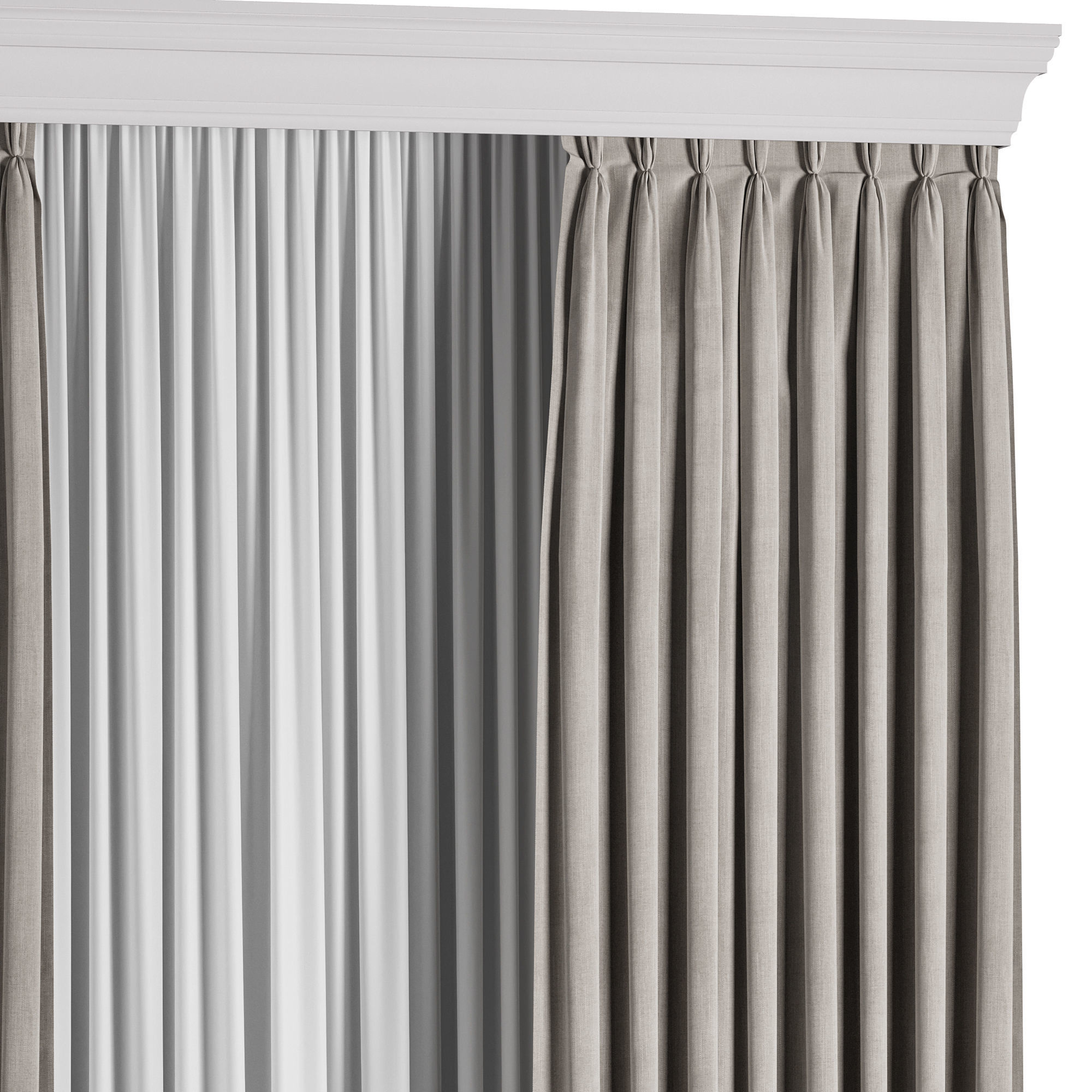 Curtain 3D model_1