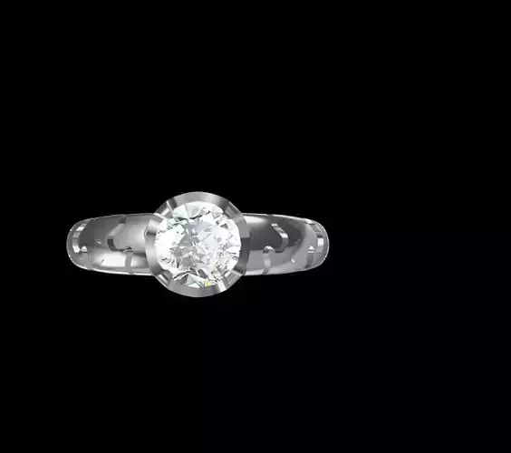 sterling silver round diamond rin