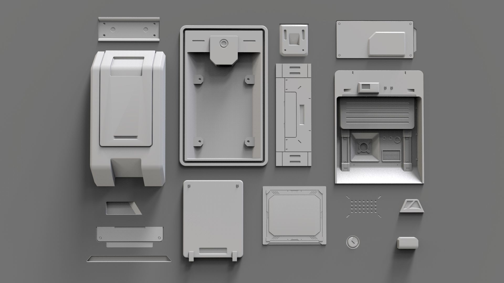 Sci fi trim sheets 2 3D model_14