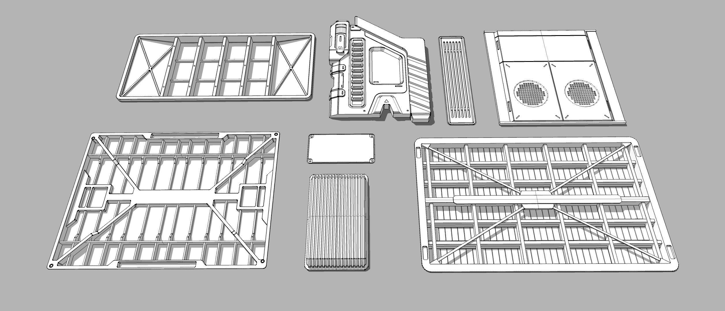Sci fi trim sheets 2 3D model_25