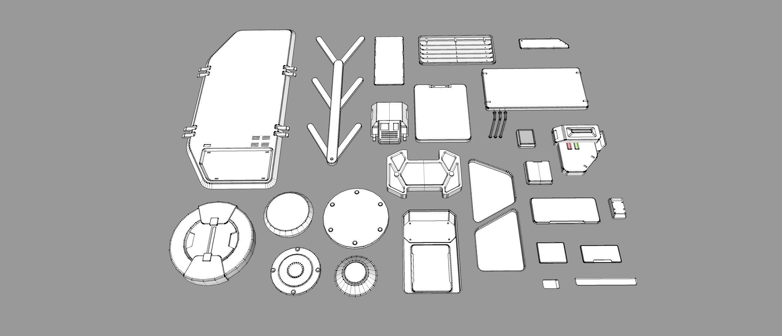 Sci fi trim sheets 2 3D model_16