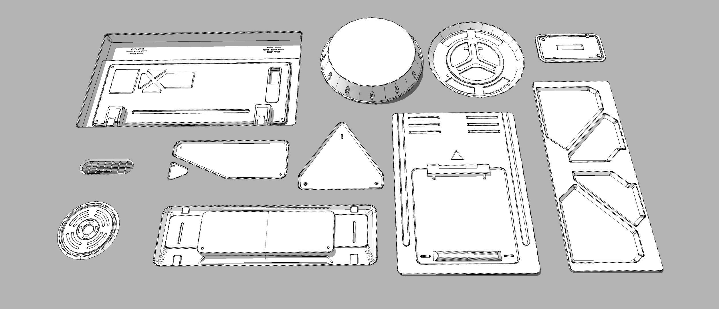 Sci fi trim sheets 2 3D model_27