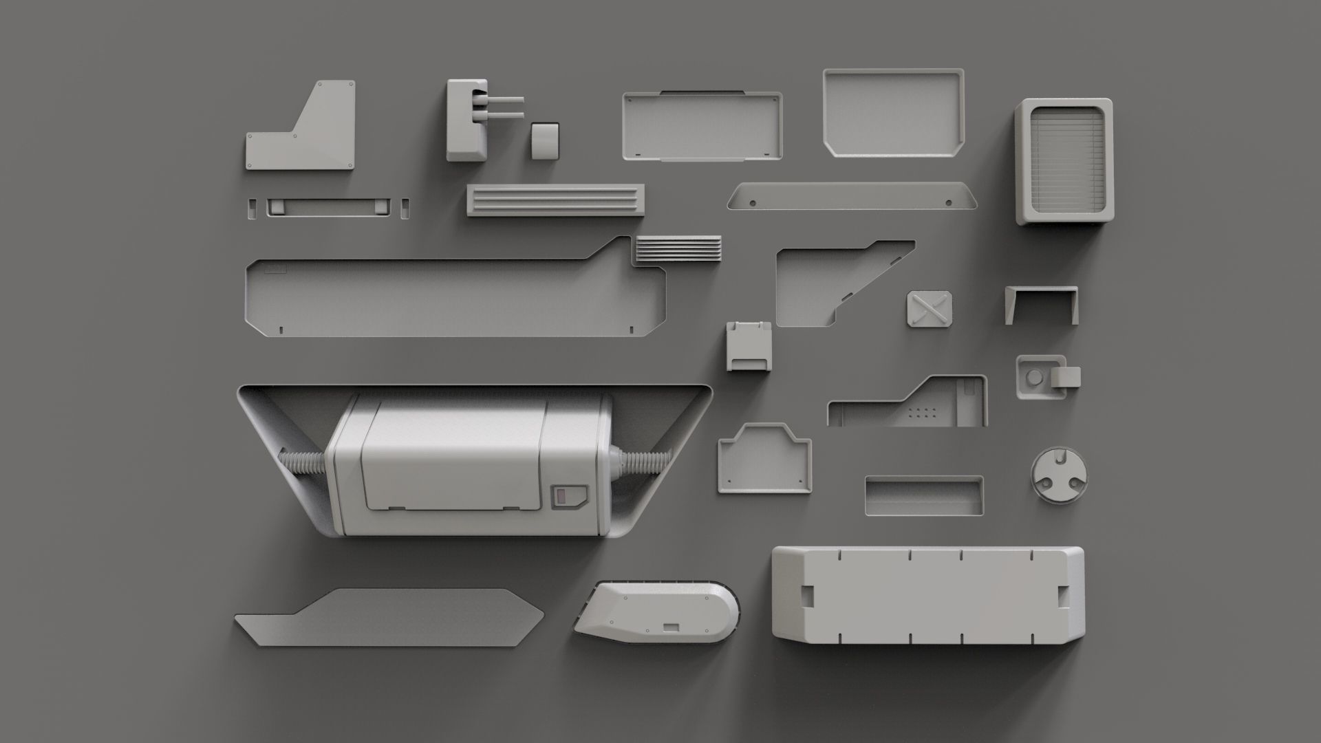 Sci fi trim sheets 2 3D model_8