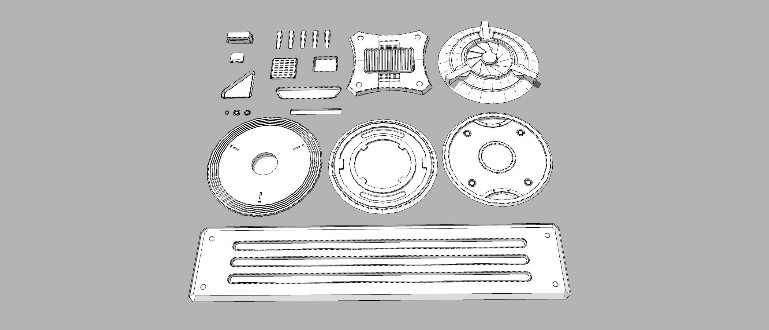 Sci fi trim sheets 2 3D model_20