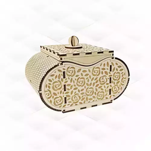Unique gift jewelry box design laser cutting