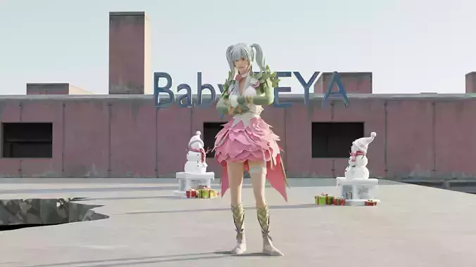 Pubg elf set and bootcamp  enter your name and enjoy 3D model