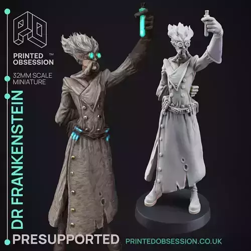 Dr Frankenstein - 3D Printable TTRPG - PRESUPPORTED - 32mm Scale