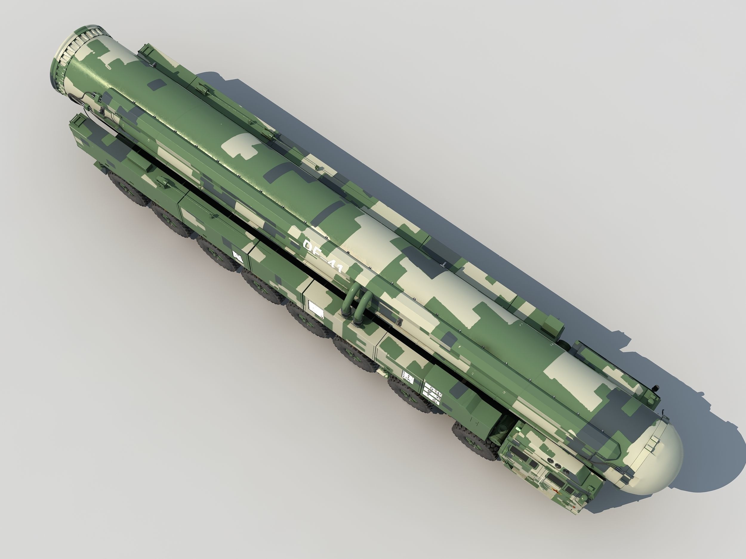 china  DH41 ballistic missile   CSS-X-10 ballistic missile 3D model_1