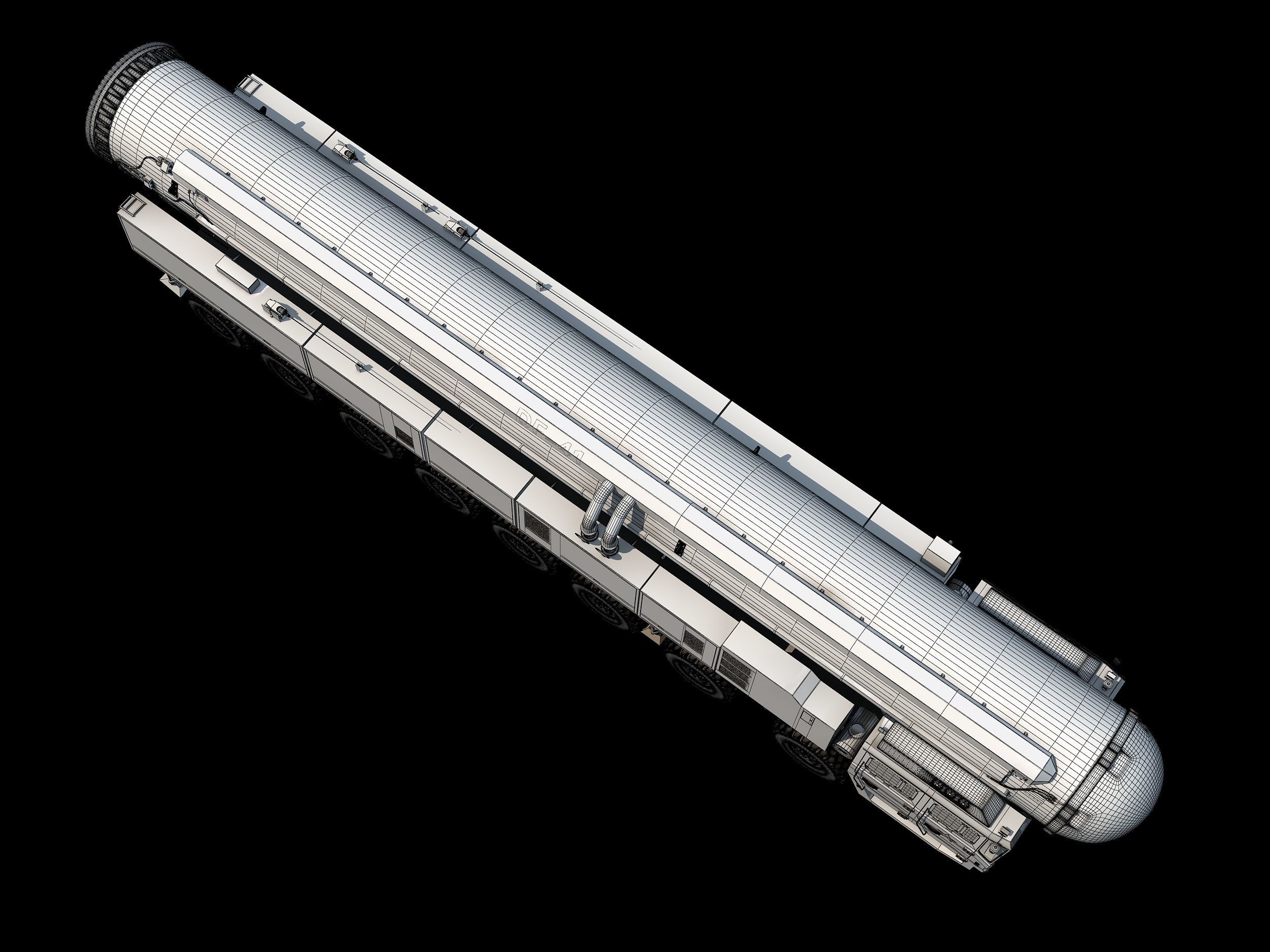 china  DH41 ballistic missile   CSS-X-10 ballistic missile 3D model_6