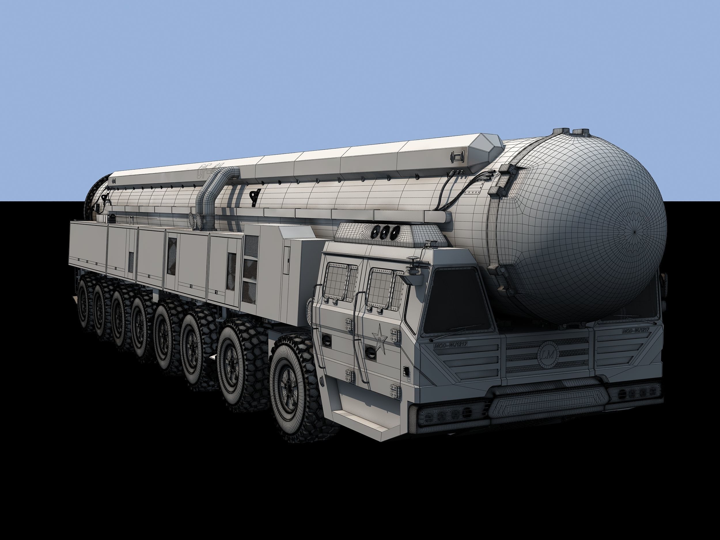china  DH41 ballistic missile   CSS-X-10 ballistic missile 3D model_5