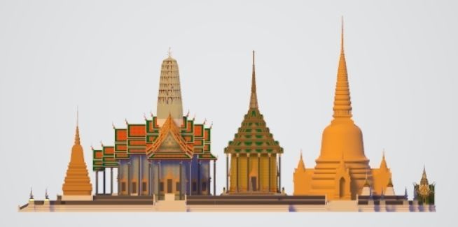 3D Model of Temple of the Emerald Buddha 3D model_6