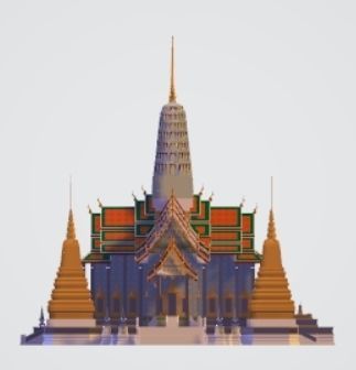 3D Model of Temple of the Emerald Buddha 3D model_8